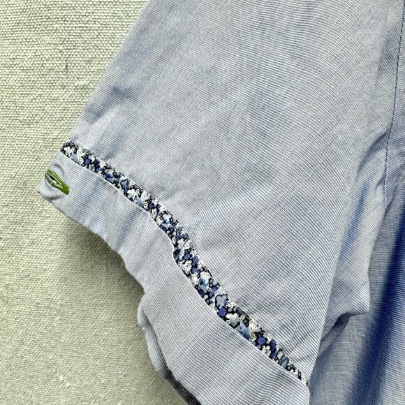 Ted Baker set of 2 men's short sleeve button up tops Size 3 magenta Size 4 blue - Picture 14 of 16